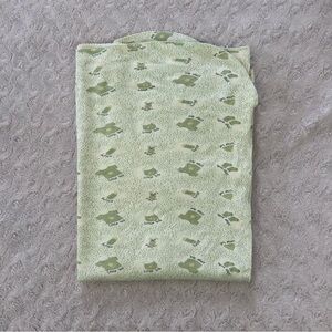 Luvable Friends Green Baby Blanket Little Hat Tee Socks Bottle Bib Combed Cotton